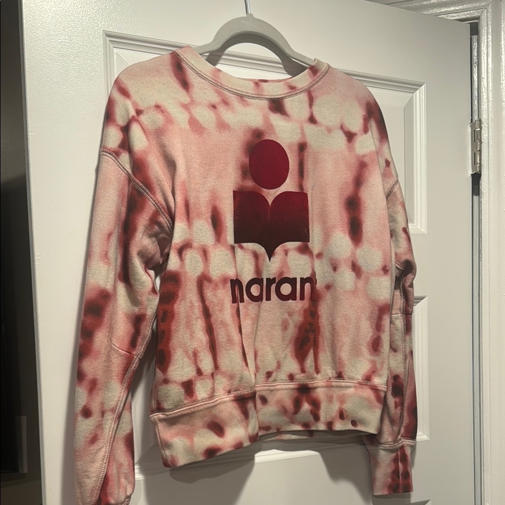Isabel Marant Pink and Red Crew Neck Sweater